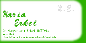 maria erkel business card